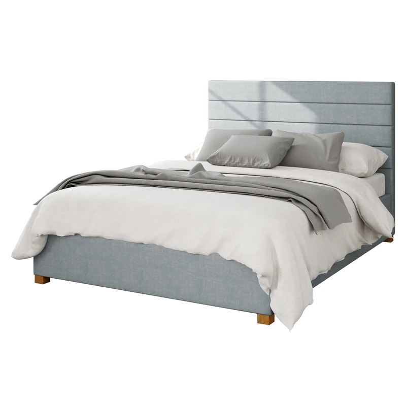 Aspire Beds Ottoman - Hor Ln - Malham Weave - Sky - 40