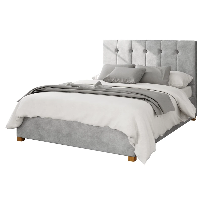 Aspire Beds Ottoman - 5 Vert Ln - Kimiyo Linen - Silver - 60