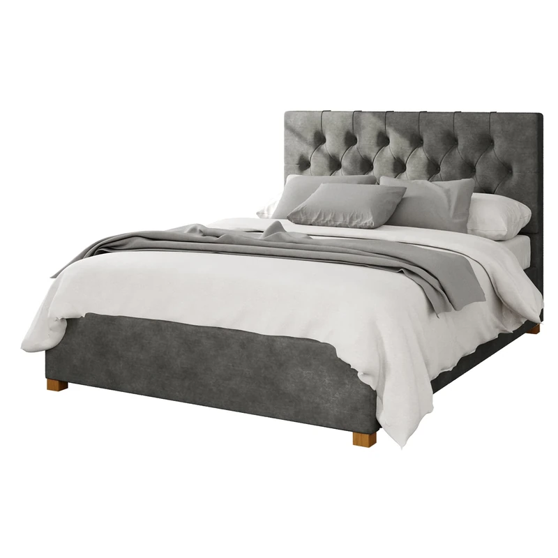 Aspire Beds Ottoman - 6 Diamond - Kimiyo Linen - Granite - 60