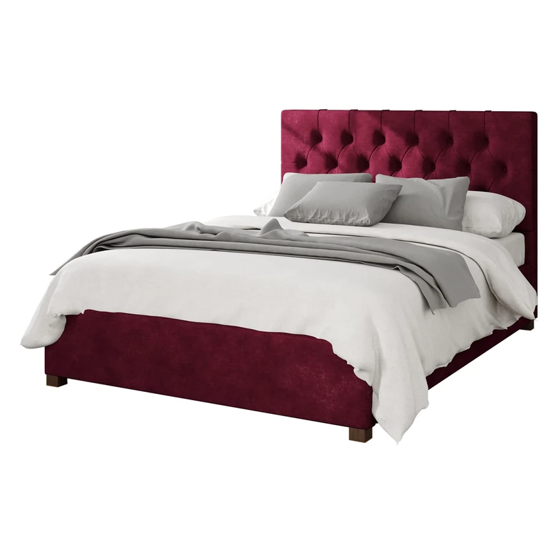 Aspire Beds Ottoman - 6 Diamond - Kimiyo Linen - Bordeaux - 40