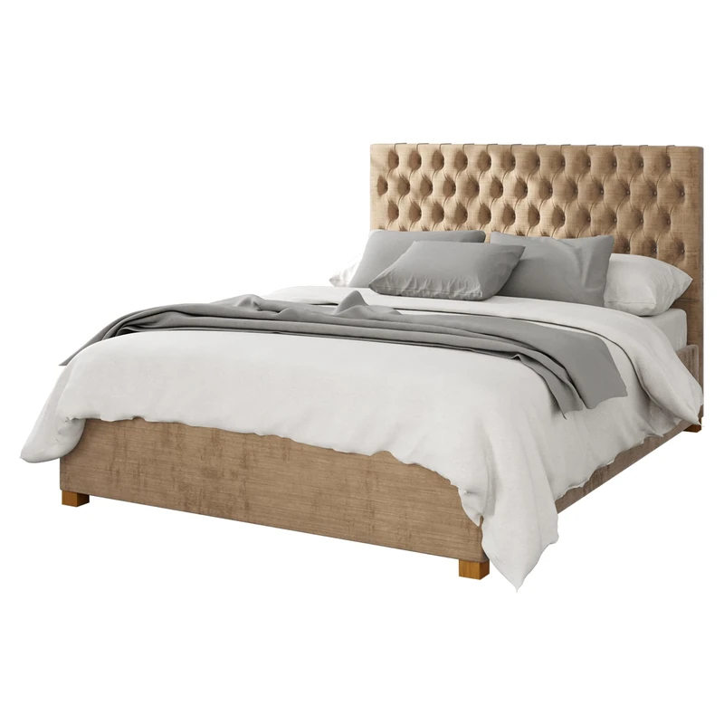 Aspire Beds Ottoman - 48 Diamond - Firenze Velour - Champagne - 46