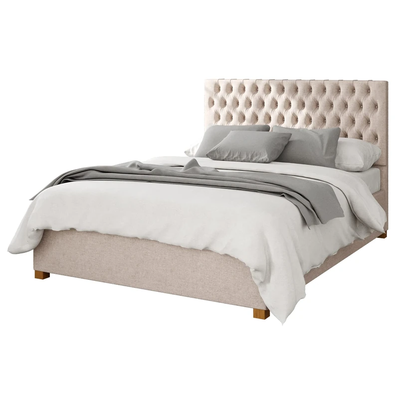 Aspire Beds Ottoman - 48 Diamond - Saxon Twill - Natural - 46