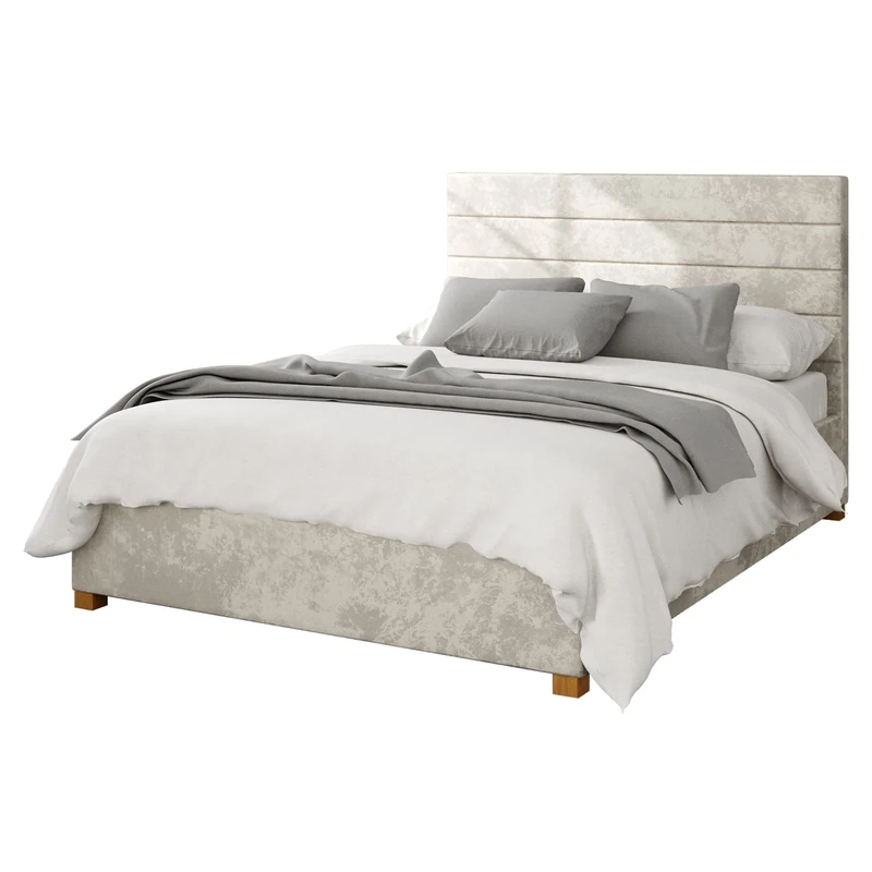 Aspire Beds Ottoman - Hor Ln - Mirazzi Velvet - Pearl - 50