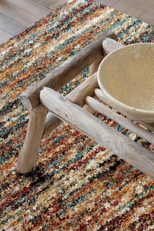 ARR ARR Mehari Rug Soft Deep Pile Large Rugs Carpet Living Room Multi Stripes 160x230cm, Mulitcoloured, 124025066