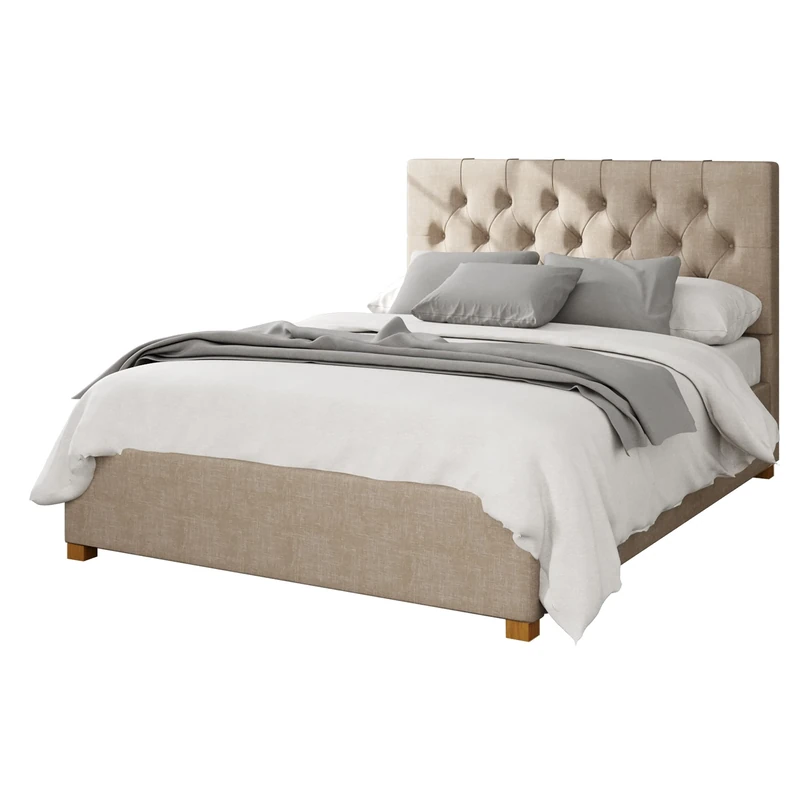 Aspire Beds Ottoman - 6 Diamond - Malham Weave - Mink - 50