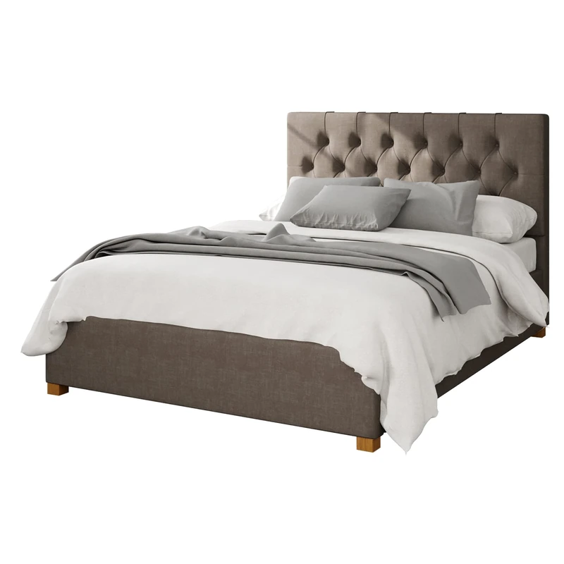 Aspire Beds Ottoman - 6 Diamond - Malham Weave - Slate - 60