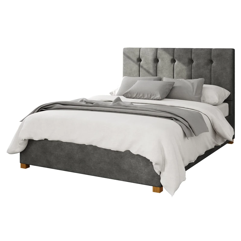 Aspire Beds Ottoman - 5 Vert Ln - Kimiyo Linen - Granite - 50