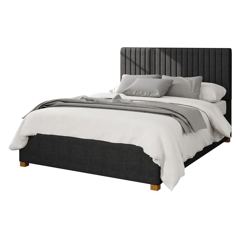 Aspire Beds Ottoman - 19 Vert Ln - Malham Weave - Ebony - 60