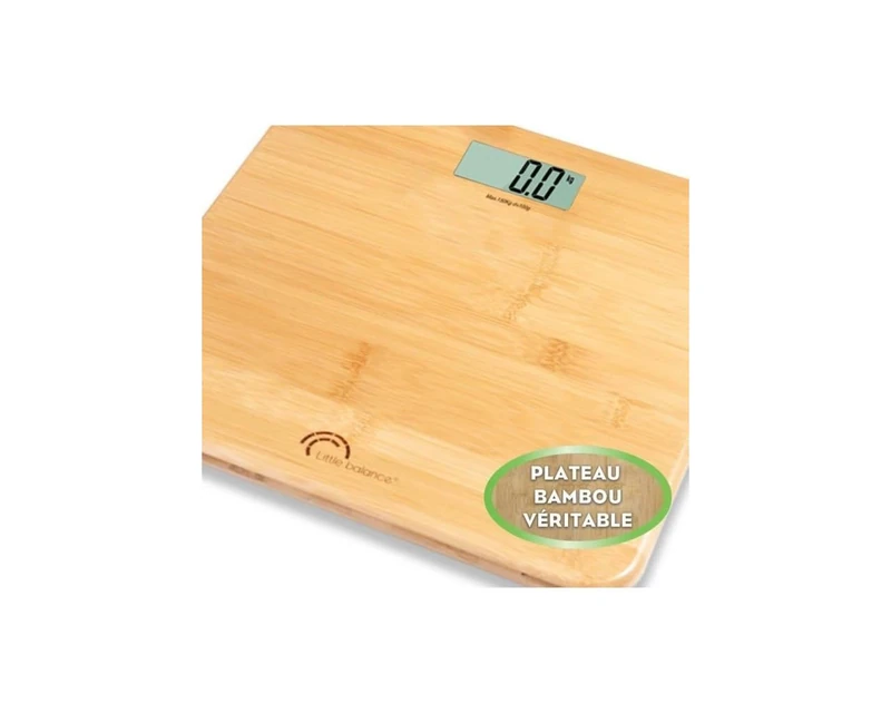 LITTLE BALANCE 8466 My Bamboo Electronic Bathroom Scales 150 kg / 100 g, Real Bamboo