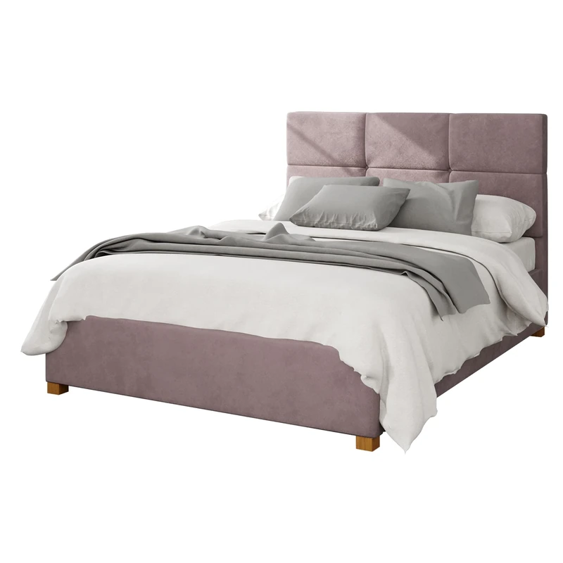 Aspire Beds Ottoman - 6 Square - Plush Velvet - Blush - 30