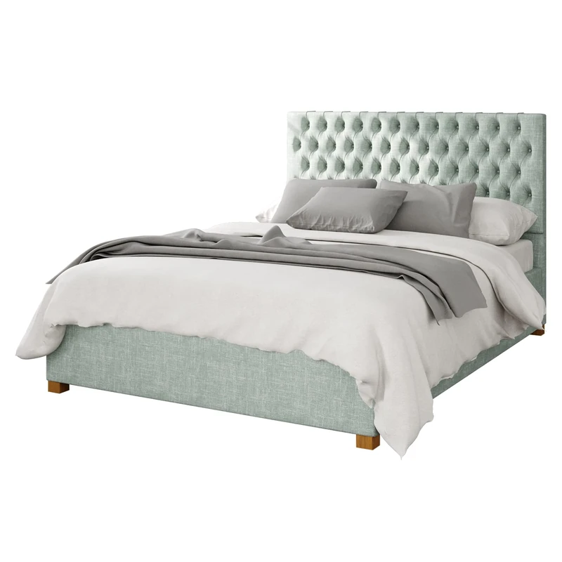 Aspire Beds Ottoman - 48 Diamond - Pure Pastel Cotton - Eau De Nil - 40