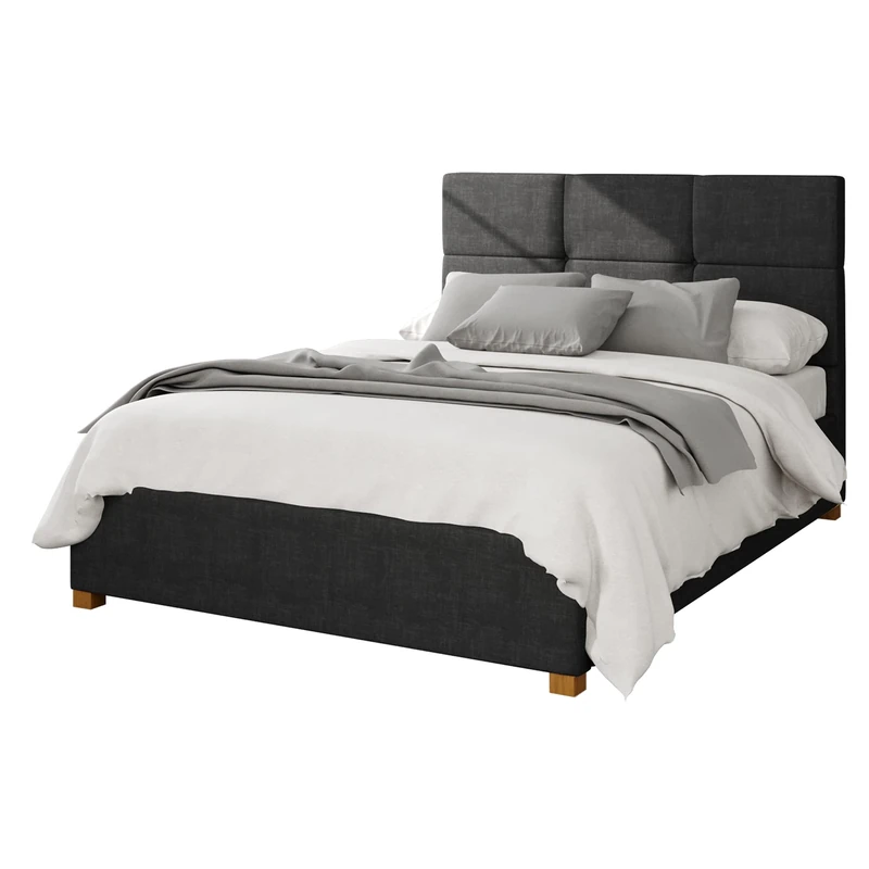 Aspire Beds Ottoman - 6 Square - Malham Weave - Ebony - 46