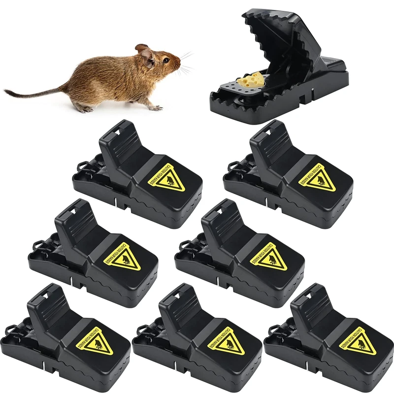 Mouse Trap, Set of 8 Professional Mouse Trap, Impact Trap, Rat Trap, Efficient and Reusable Mouse Trap Professional Mouse Traps in Kitchen, Home and Garden