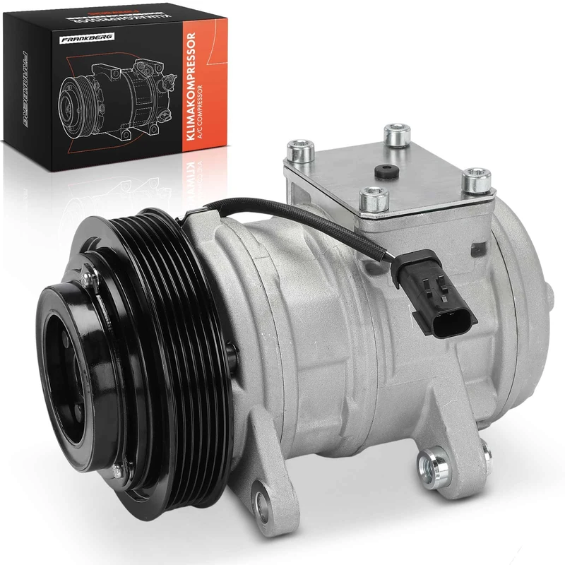 Frankberg AC Compressor with Clutch Petrol Compatible with Grand Cherokee II WG WJ Replace# 55116416AA, oil pre-filled