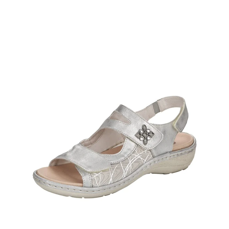 Remonte D7647, Sandal, Frost/perlcloud/Hellgrau-Bianco / 40,