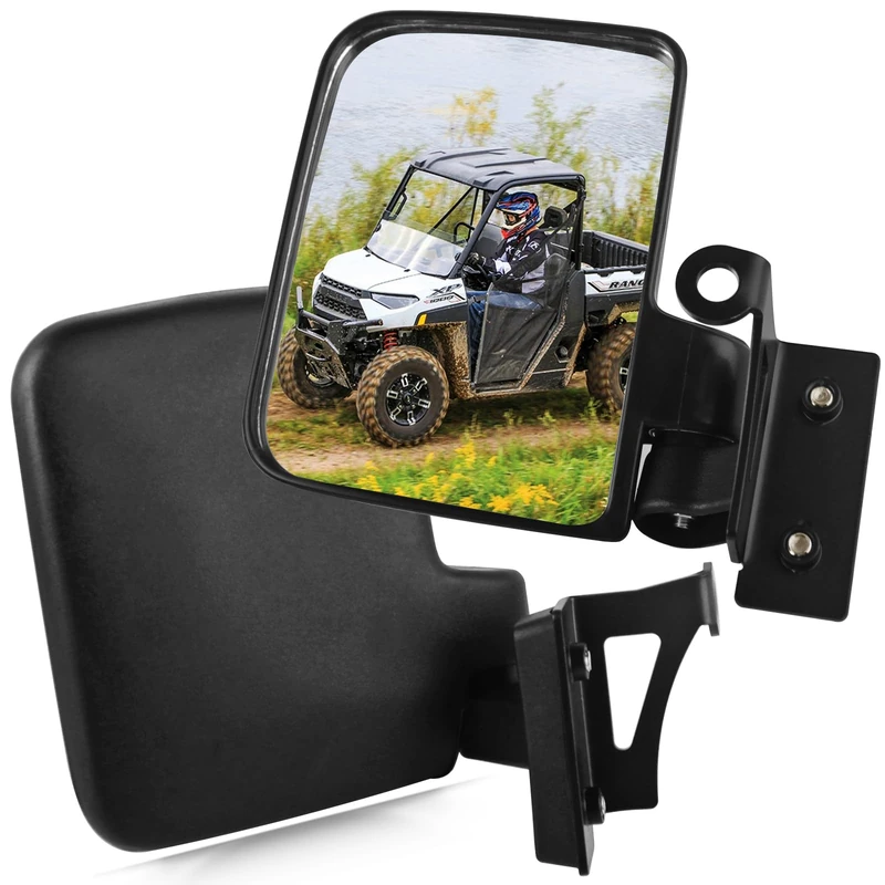 Ranger Side View Mirrors, UNIGT Side Mirror Compatible with 2018-2022 Polaris Ranger 1000XP with No Door/Netting Door/Soft Door/Half Door, NOT FOR USE WITH FULL FACTORY DOORS