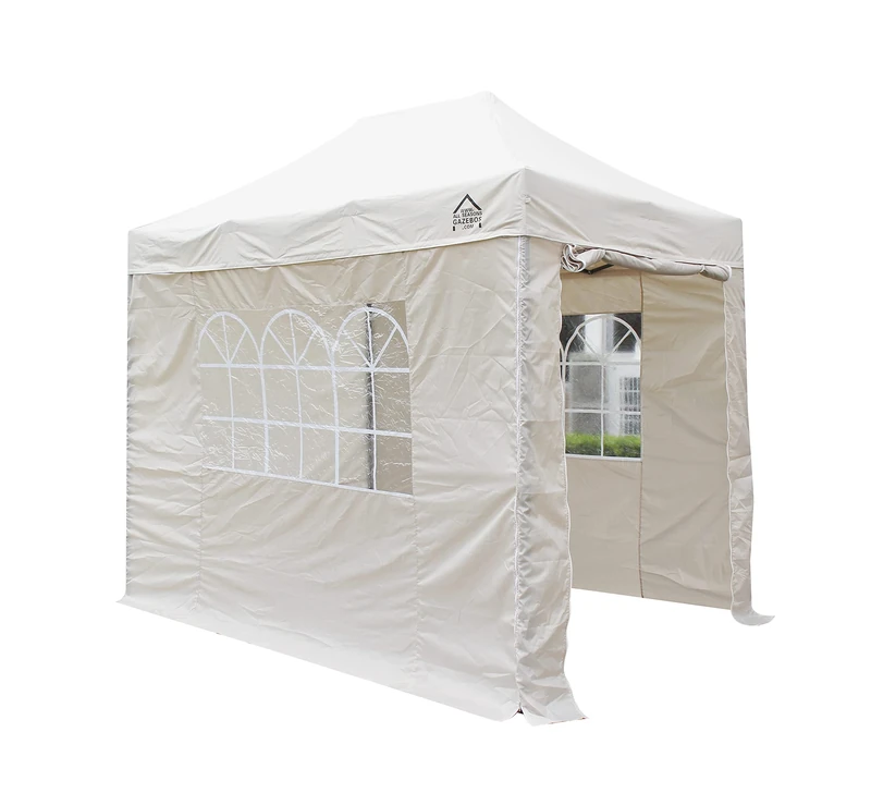 All Seasons Gazebos | 3x2m Pop Up Gazebo with 4 Side Walls & Accessory Pack | Heavy Duty, Fully Waterproof, High Grade Materials (Beige)
