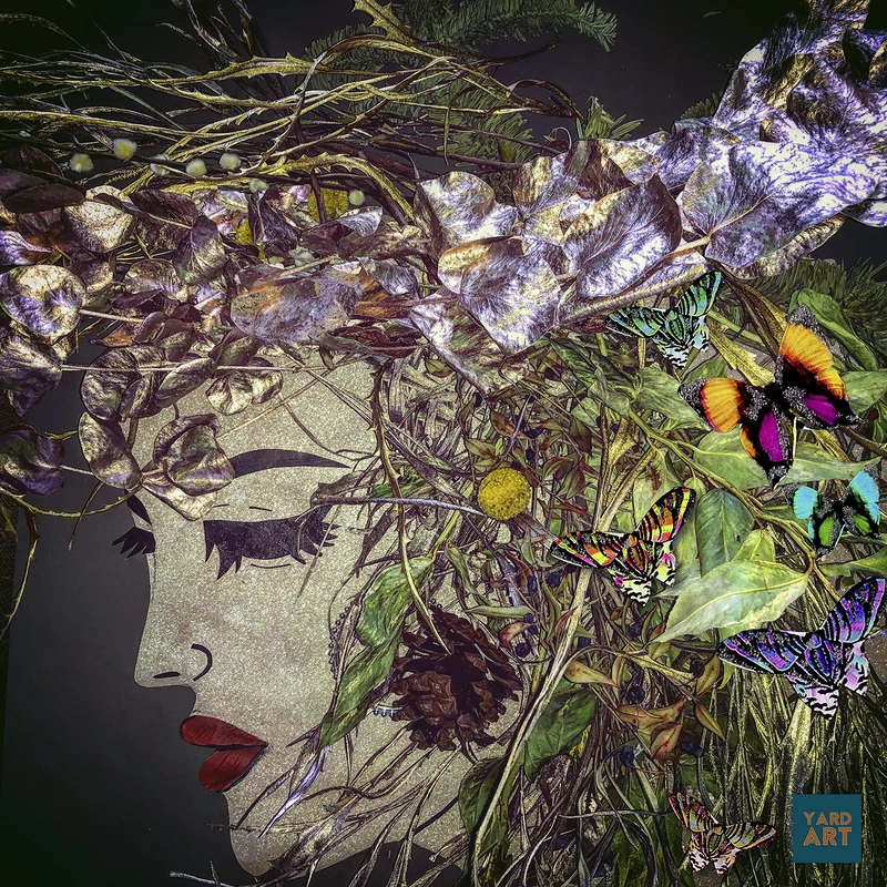 YARDART UK Weatherproof Garden Wall Art Titania, Queen of the Fairies Colour by Charlotte Clemence - Image 1