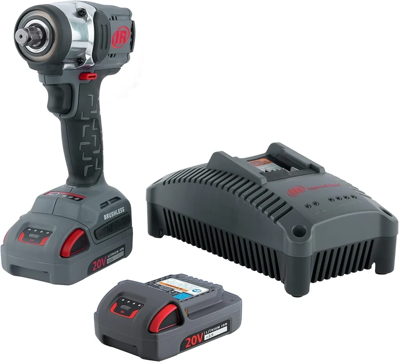 Ingersoll Rand W3131-K22-EU, 20 V Cordless Impact Driver kit with Brushless Motor Red Compact Design, Includes 2 Lithium-ion Batteries