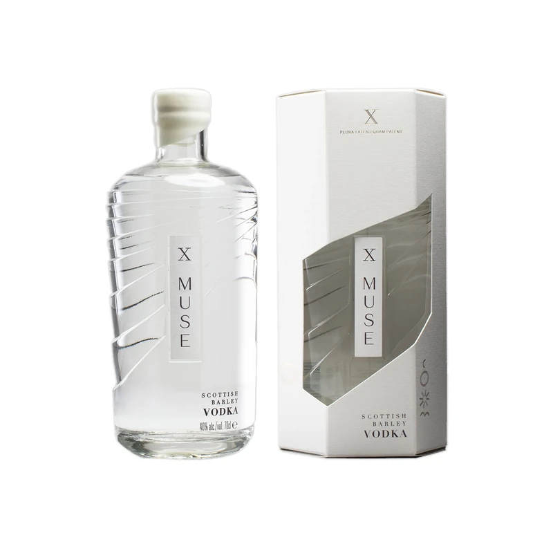 X MUSE Vodka 70cl with Gift Box (Tenth Muse) - Scottish Barley Vodka Distilled and Bottled in Scotland - 40% Alcohol By Volume (X Muse Vodka with Gift Box)