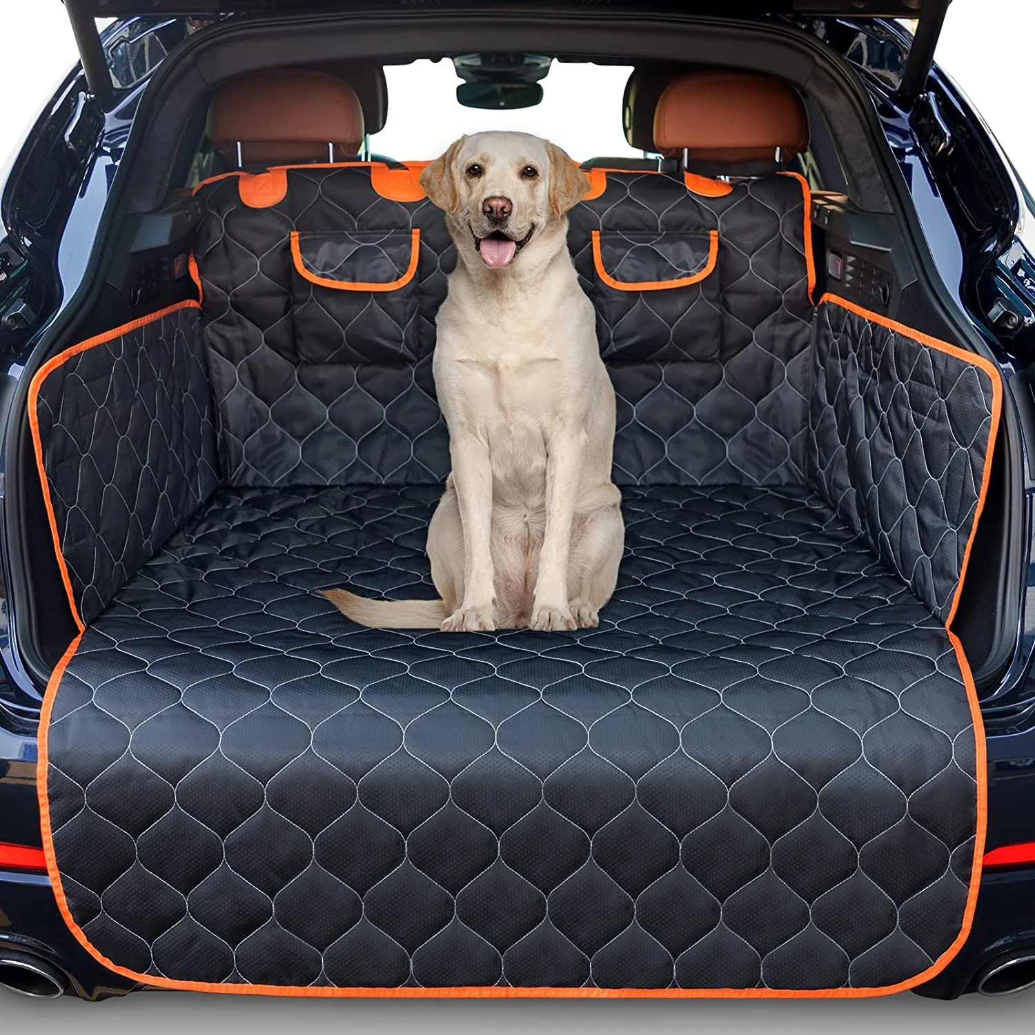 JOEJOY Car Boot Protector, Nonslip Waterproof Dog Car Seat Cover with Enduring Antifouling Liner, Side Protection and Easy to Clean, Boot Liner Blanket for Truck, SUV