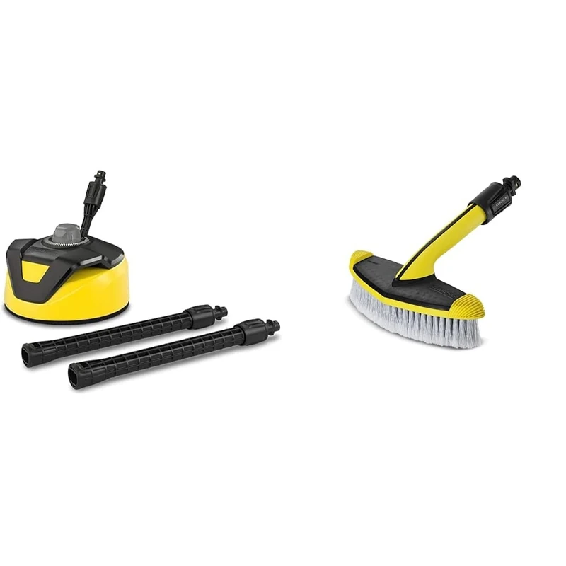 Kärcher T 5 Patio Cleaner - Pressure Washer Accessory & 2643-233.0 Soft Washing Brush - Pressure Washer Accessory
