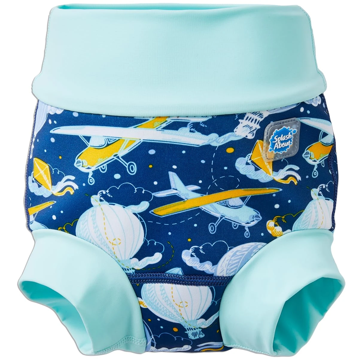 Splash About Happy Nappy Duo Reuseable Swim Nappy for Babies and Toddlers (Up in The Air, 0-3 Months)