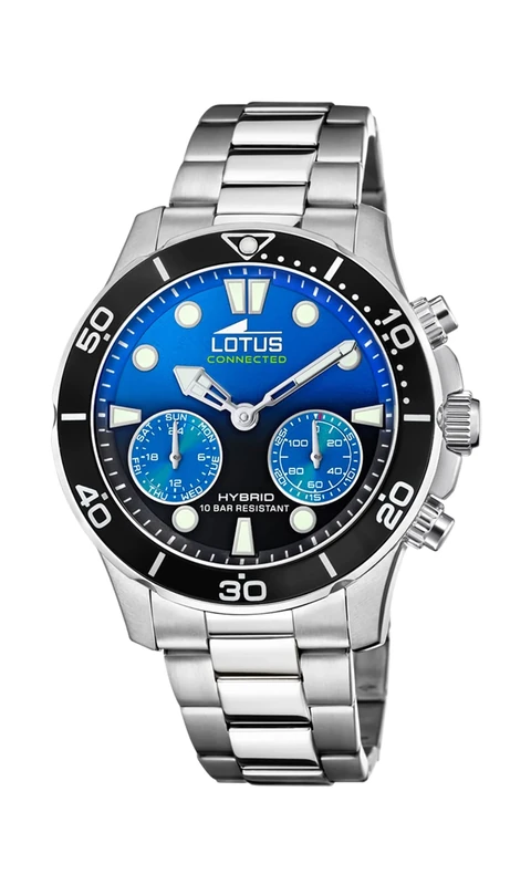 Lotus Connected Collection 18800/9 44.5 mm Blue and Black Case with Steel Strap for Men (44.5, Blue), 44.5, 44.5, 44.5 - Image 1