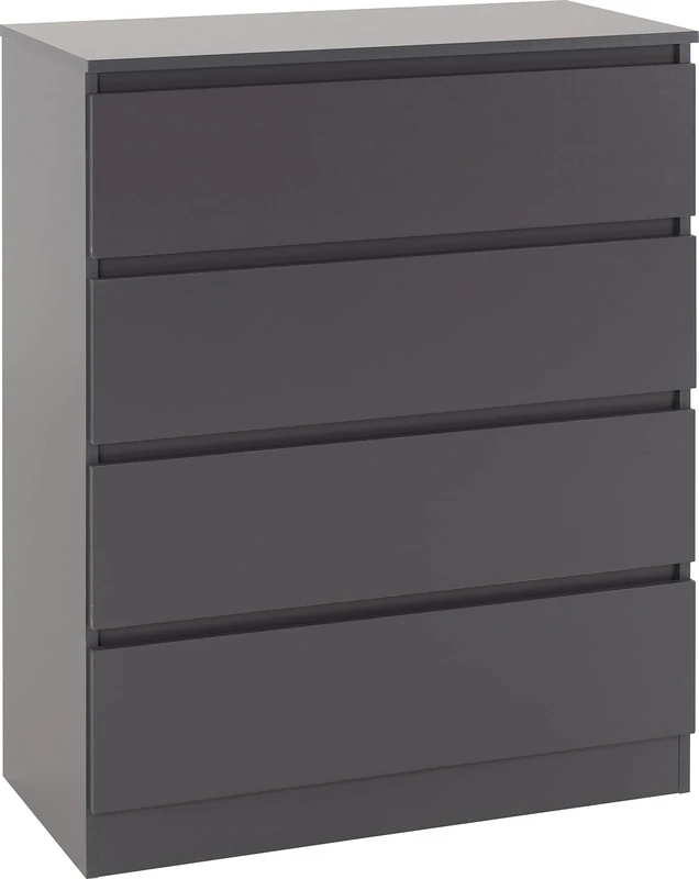 Seconique Malvern 4 Drawer Chest in Grey