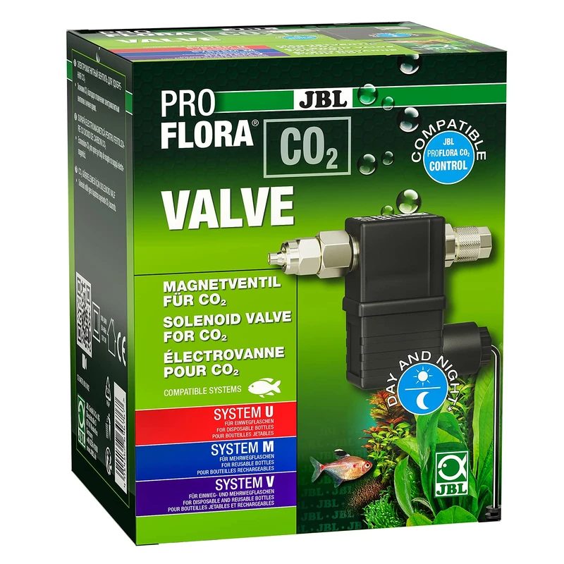 JBL PROFLORA CO2 VALVE, solenoid valve for adding CO2, noiseless