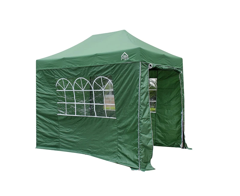 All Seasons Gazebos | 3x2m Pop Up Gazebo with 4 Side Walls & Accessory Pack | Heavy Duty, Fully Waterproof, High Grade Materials (Green)