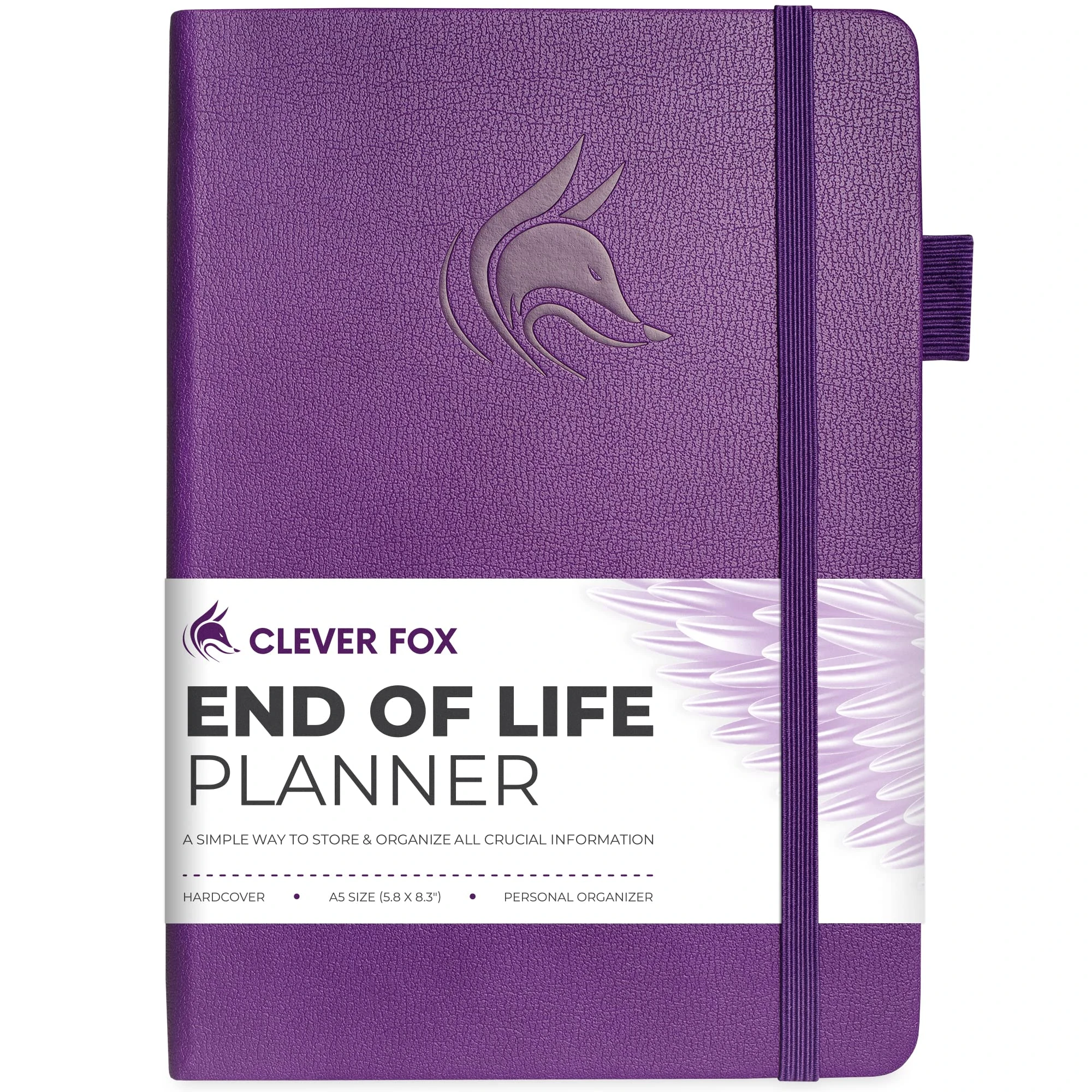 Clever Fox End of Life Planner – Final Arrangements Organizer for Beneficiary, Will Preparation, Last Wishes & Funeral Planning, A5 (Purple)