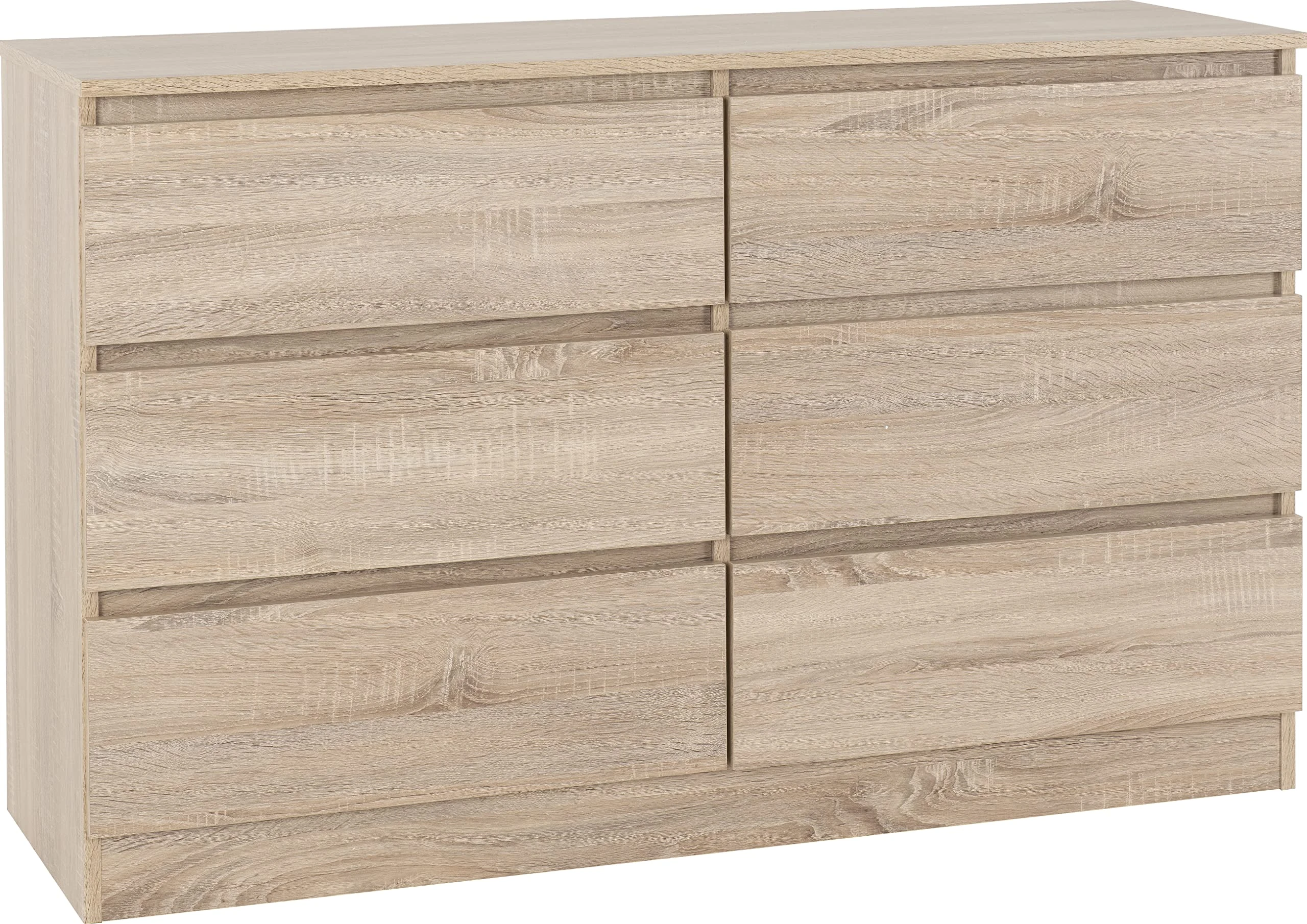 Seconique Malvern 6 Drawer Chest in Sonoma Oak Effect