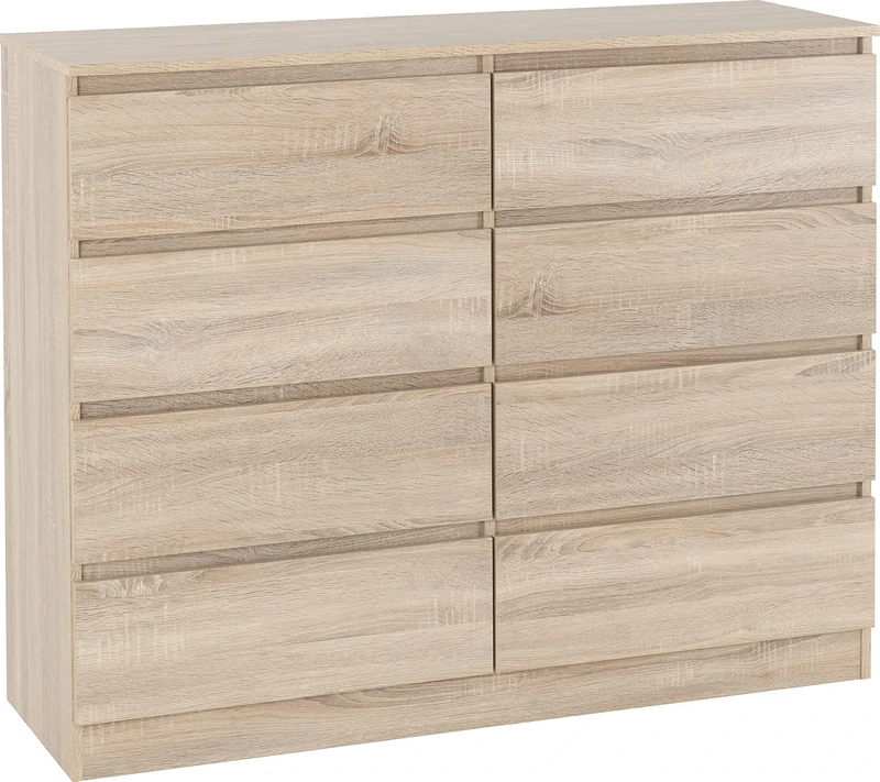 Seconique Malvern 8 Drawer Chest in Sonoma Oak Effect
