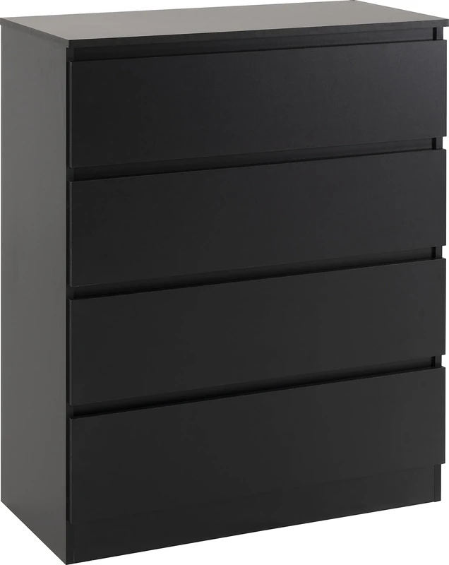 Seconique Malvern 4 Drawer Chest in Black
