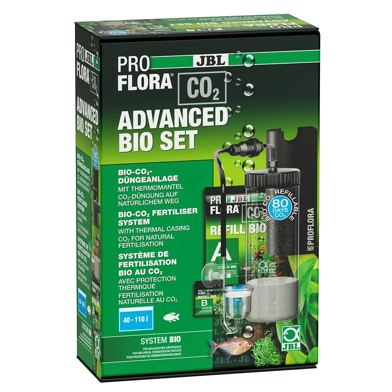 JBL PROFLORA CO2 ADVANCED BIO SET, Bio CO2 fertilizer system set for 40-110 l, with extensive accessories