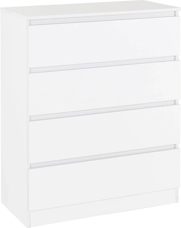 Seconique Malvern 4 Drawer Chest in White