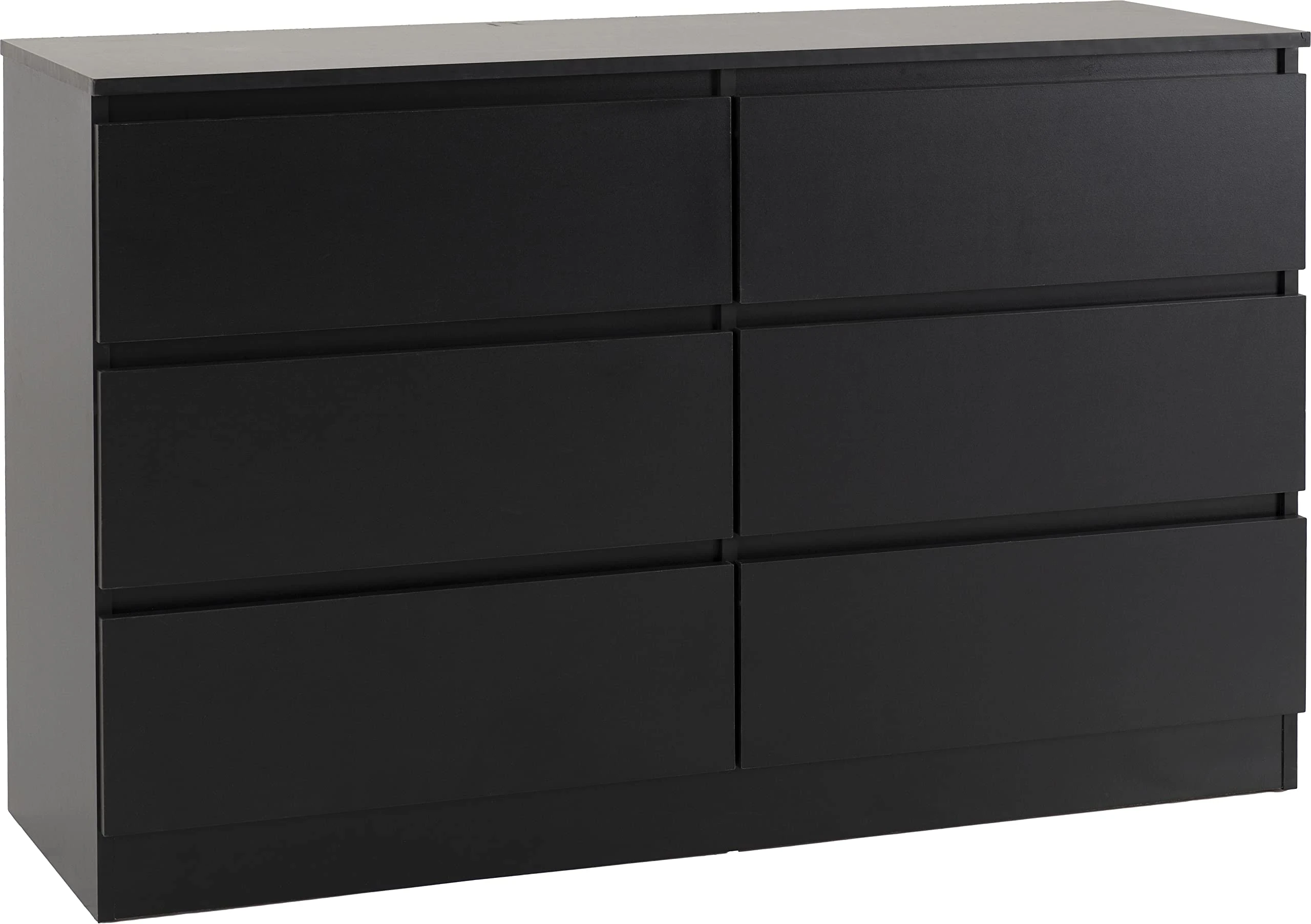 Seconique Malvern 6 Drawer Chest in Black