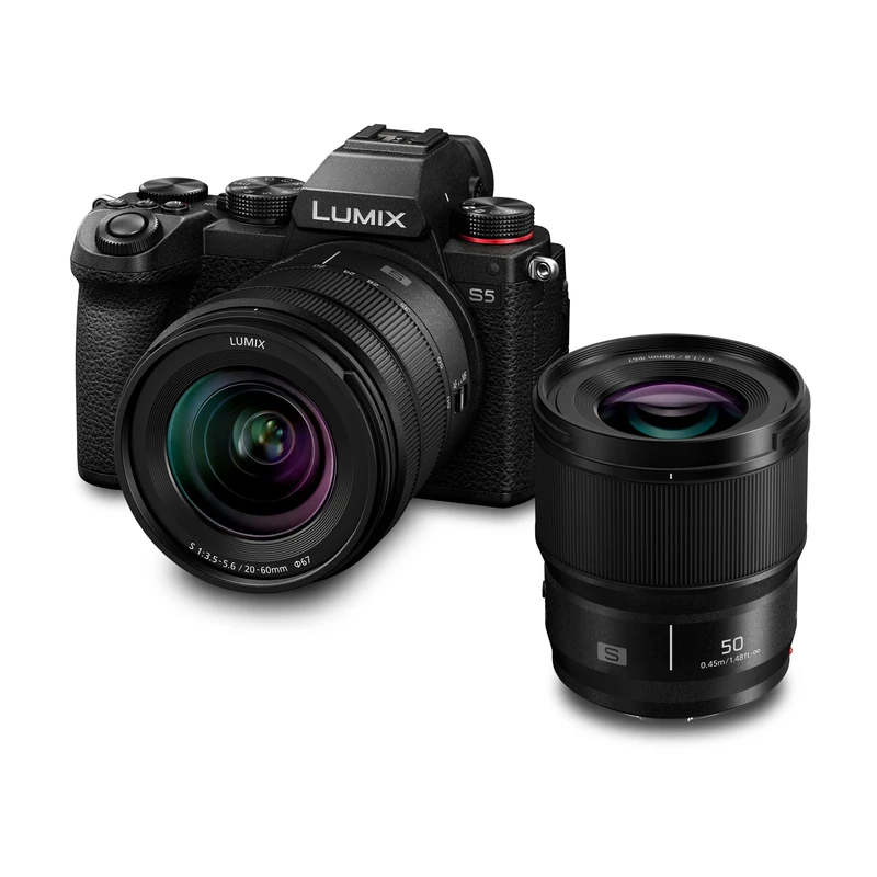 Panasonic LUMIX S DC-S5KCE-EG Full Size Camera with Two Lenses: S-R2060 (20-60mm, F3.5-5.6) and S-S50 (50mm, F1.8)