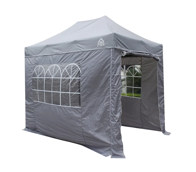 All Seasons Gazebos | 3x2m Pop Up Gazebo with 4 Side Walls & Accessory Pack | Heavy Duty, Fully Waterproof, High Grade Materials (Metallic Grey)