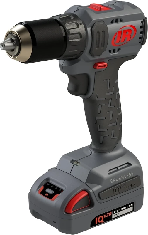 Ingersoll Rand D3141 IQV20 Drill Driver, 20v, Compact, Cordless, Black, 50 Nm Torque, 180 mm Length, 1.4 kg with Battery, Pistol Grip, Keyless Chuck