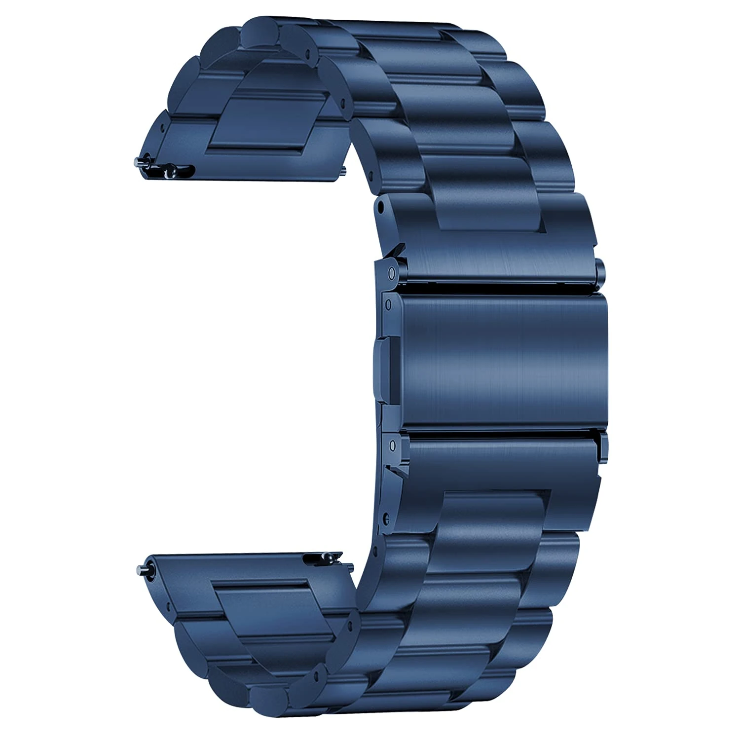 TStrap Metal Watch Strap 20mm - Blue Quick Release Watch Bands for Men Women - Brushed Solid Stainless Steel Smart Watch Bracelet - Ladies Replacement Band Clasp Buckle - 16mm 18mm 20mm 22mm