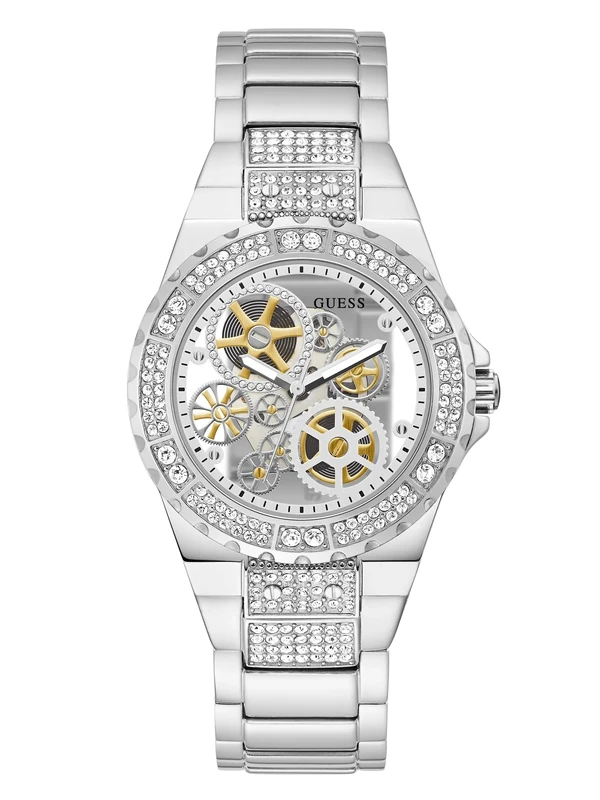 GUESS Women Analog Quartz Watch with Stainless Steel Strap GW0302L1