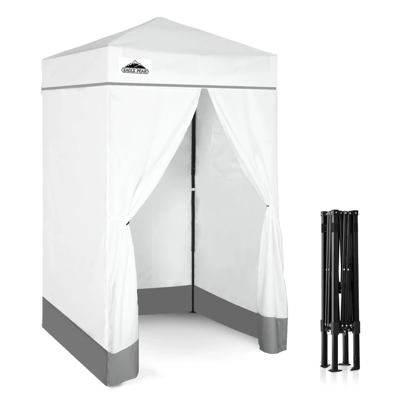 EAGLE PEAK Flex Ultra Compact 1.2m x 1.2m Pop-up Changing Room Canopy, Portable Privacy Cabana for Pool, Fashion Photoshoots, or Camping, White
