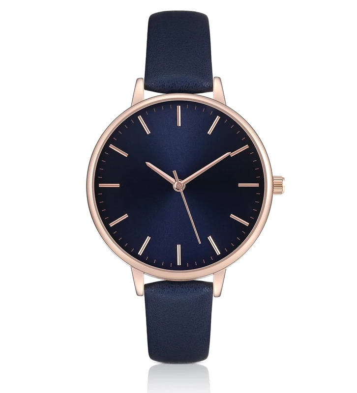 KIMOMT Womens Watches Leather Quartz Watch Waterproof Fashion Wristwatch for Women Ladies Girls (Royal Blue(811))