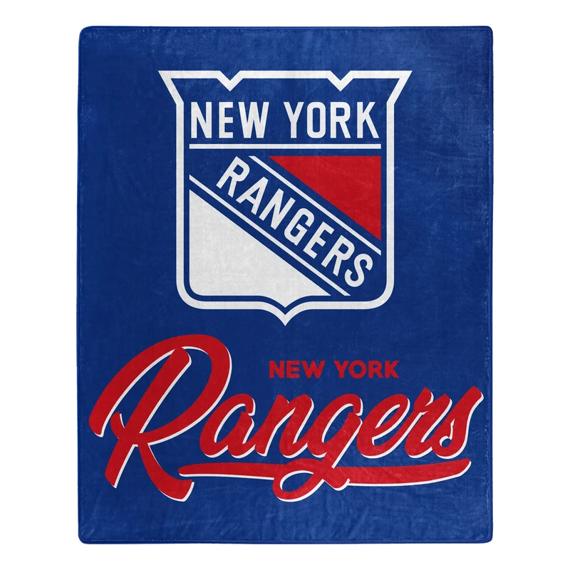 Northwest NHL New York Rangers Unisex-Adult Raschel Throw Blanket, 50" x 60", Signature