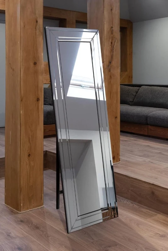 MirrorOutlet Large Modern Cheval Venetian Glass Triple Frame Free Standing Mirror 5ft7 x 1ft11 170cm x 58cm, YC122