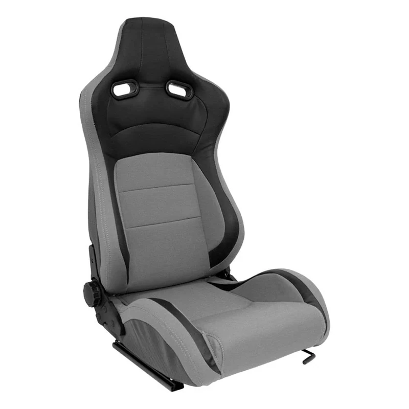 AutoStyle Sport seat 'MS' - Black/Grey - Dual-side reclinable back-rest - incl. slides