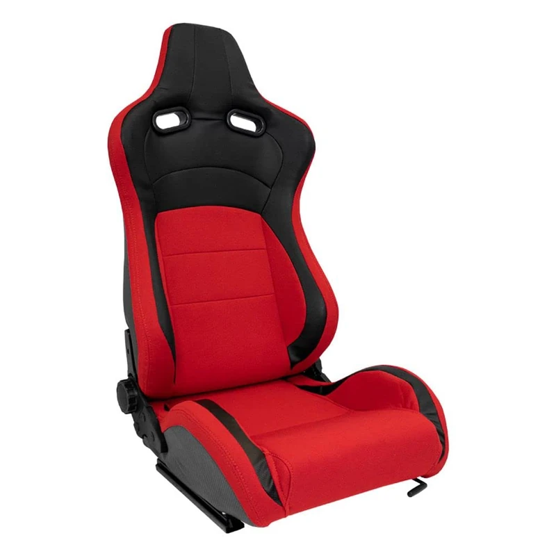AutoStyle Sport seat 'MS' - Black/Red - Dual-side reclinable back-rest - incl. slides - Image 1