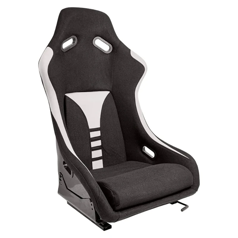 AutoStyle Sport seat 'RT' - Black/Grey - Non-reclinable fibreglass back-rest - incl. slides
